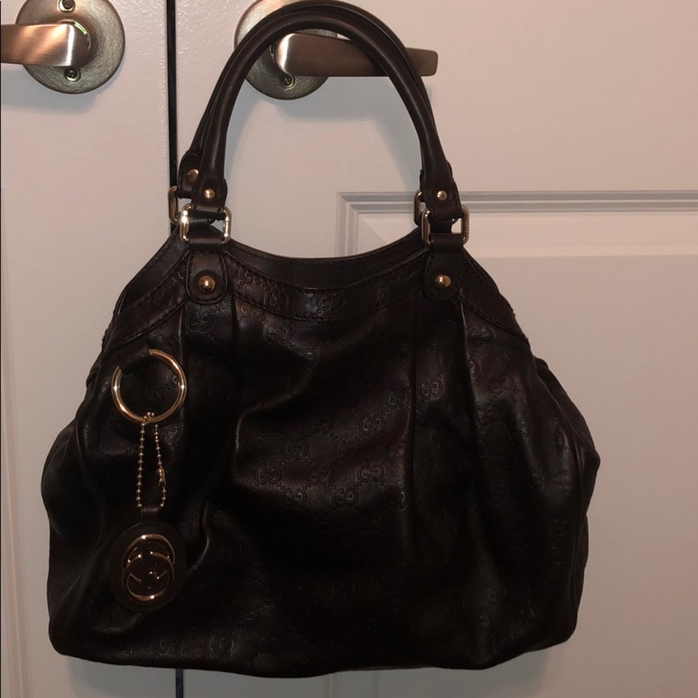 Gucci Sukey Brown Guccissima leather tote bag